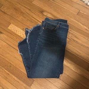 Loft Outlet Jeans with Frayed Bottom
